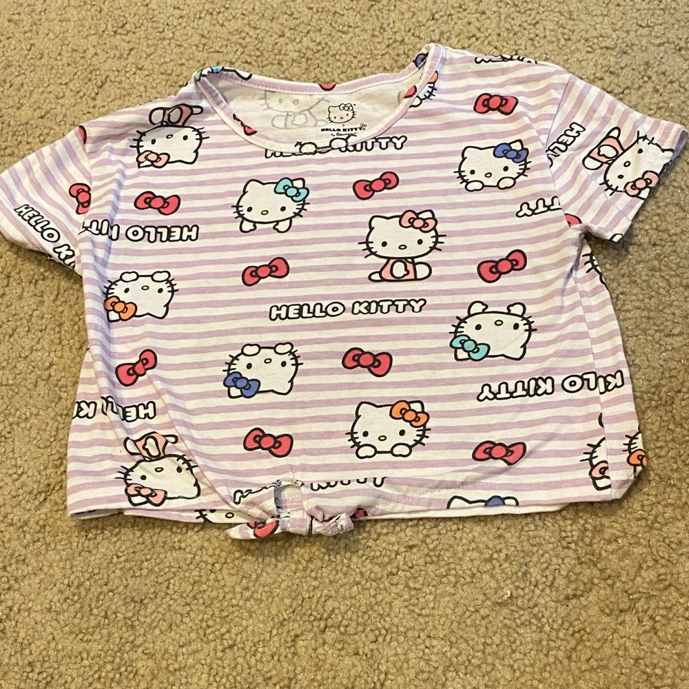 Hello Kitty Lavender and White Kids Tee